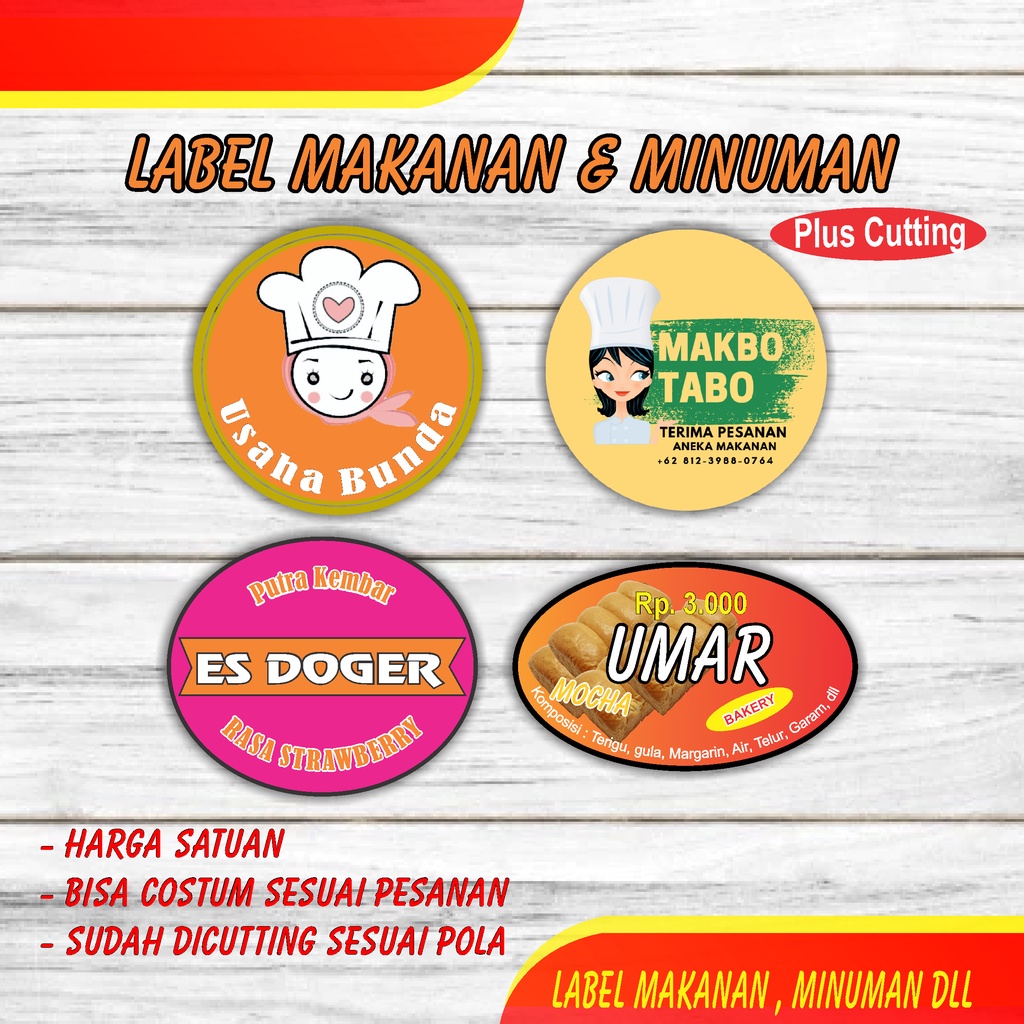 

sticker label makanan sticker cromo