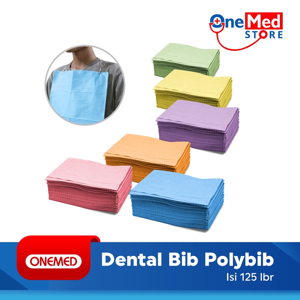 Dental Bib ( Polybib ) pak isi 125 lbr OneMed