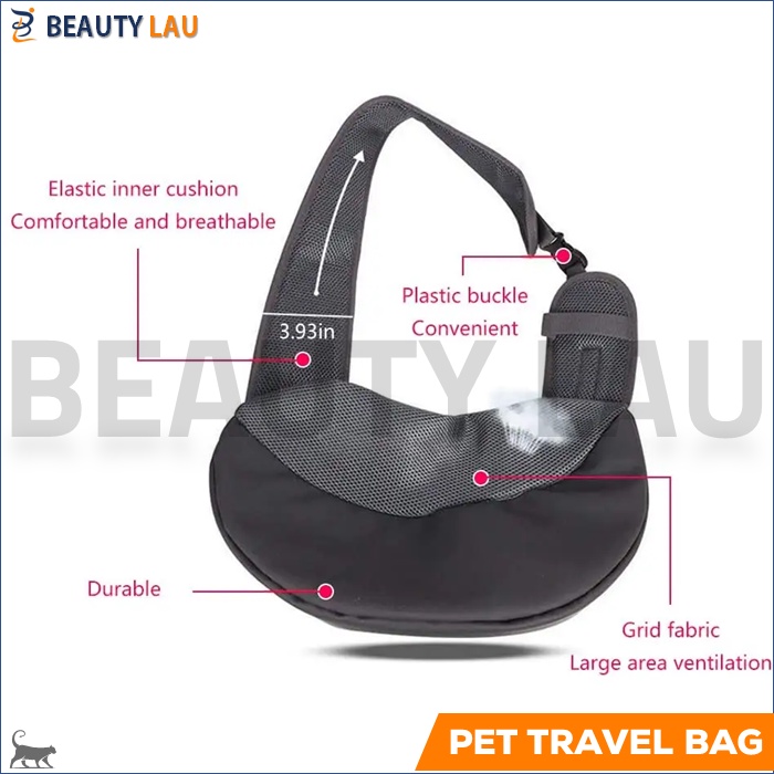 GENDONGAN KUCING ANJING DEPAN TAS GENDONG KUCING ANJING SELEMPANG SAMPING PET CARRIER CARIER TRAVEL PET SHOULDER SLING BAG