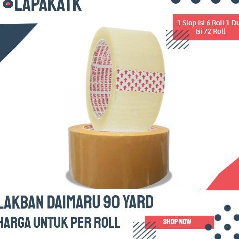 

7.7 FLASH SALE Plakban/Lakban bening/coklat daimaru 90 yard