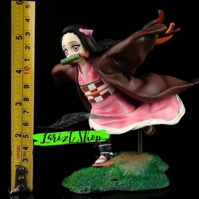 Statue Kimetsu No Yaiba Demon Slayer Iblis Chibi Nezuko Run Figure