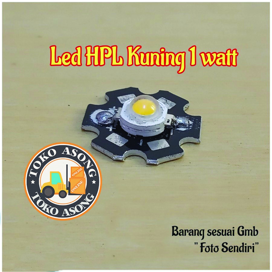 led hpl 1 watt Kuning include heatsink lampu