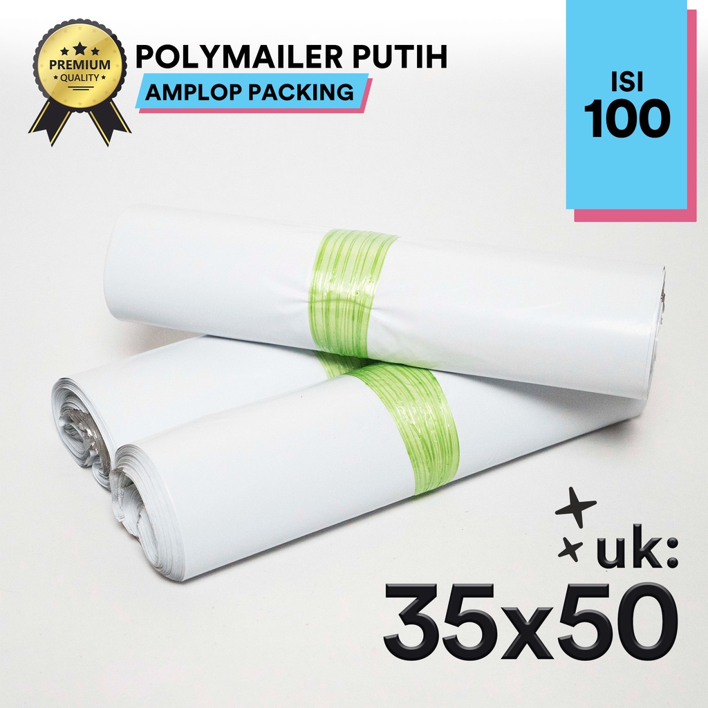 

PLASTIK POLYMAILER PUTIH 35X50 100 Pcs AMPLOP PLASTIK PACKING OLSHOP