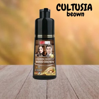 Cultusia shampo  rambut, menutup uban dengan sempurna warna coklat