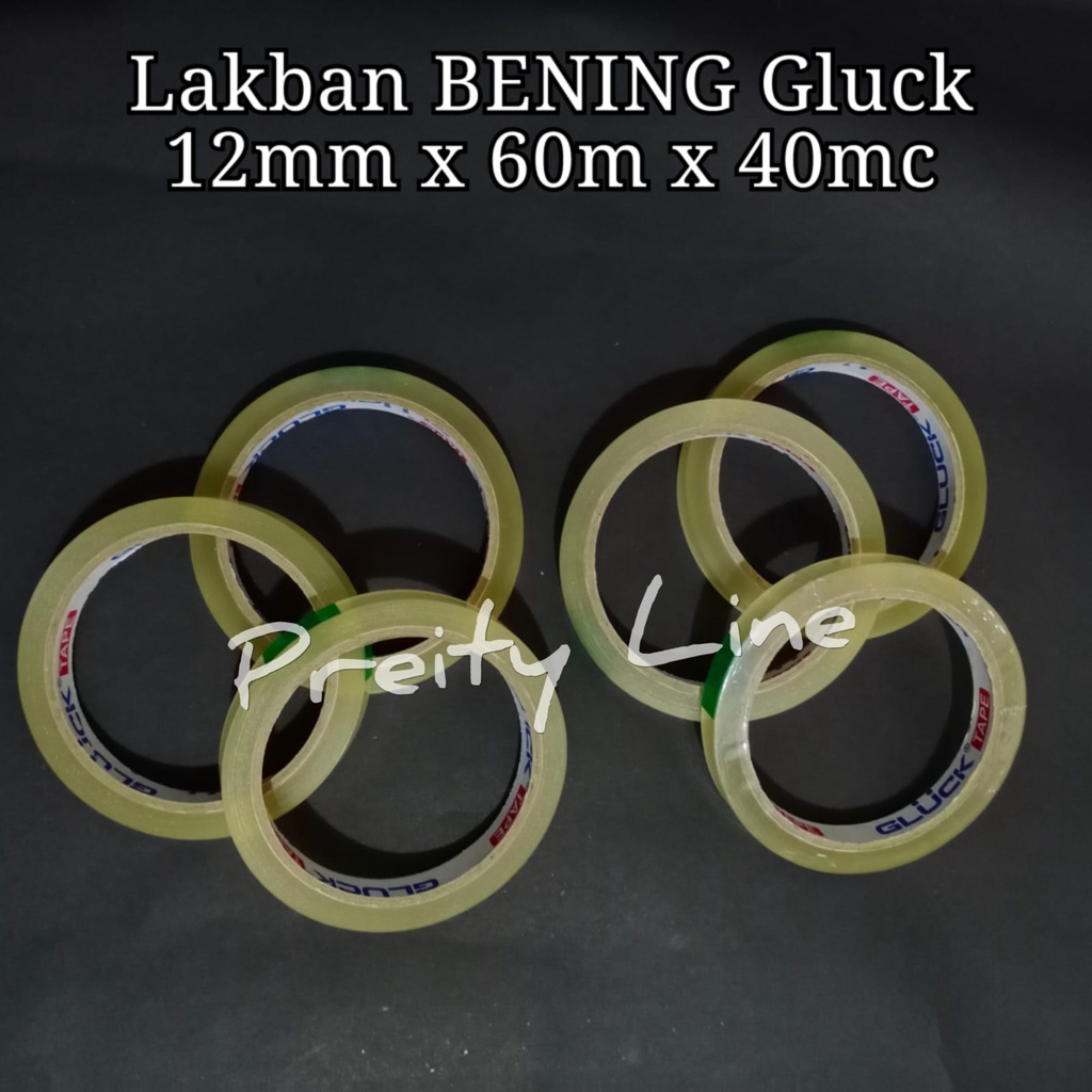 

Lakban Bening GLUCK 12mm x 55m x 40mc