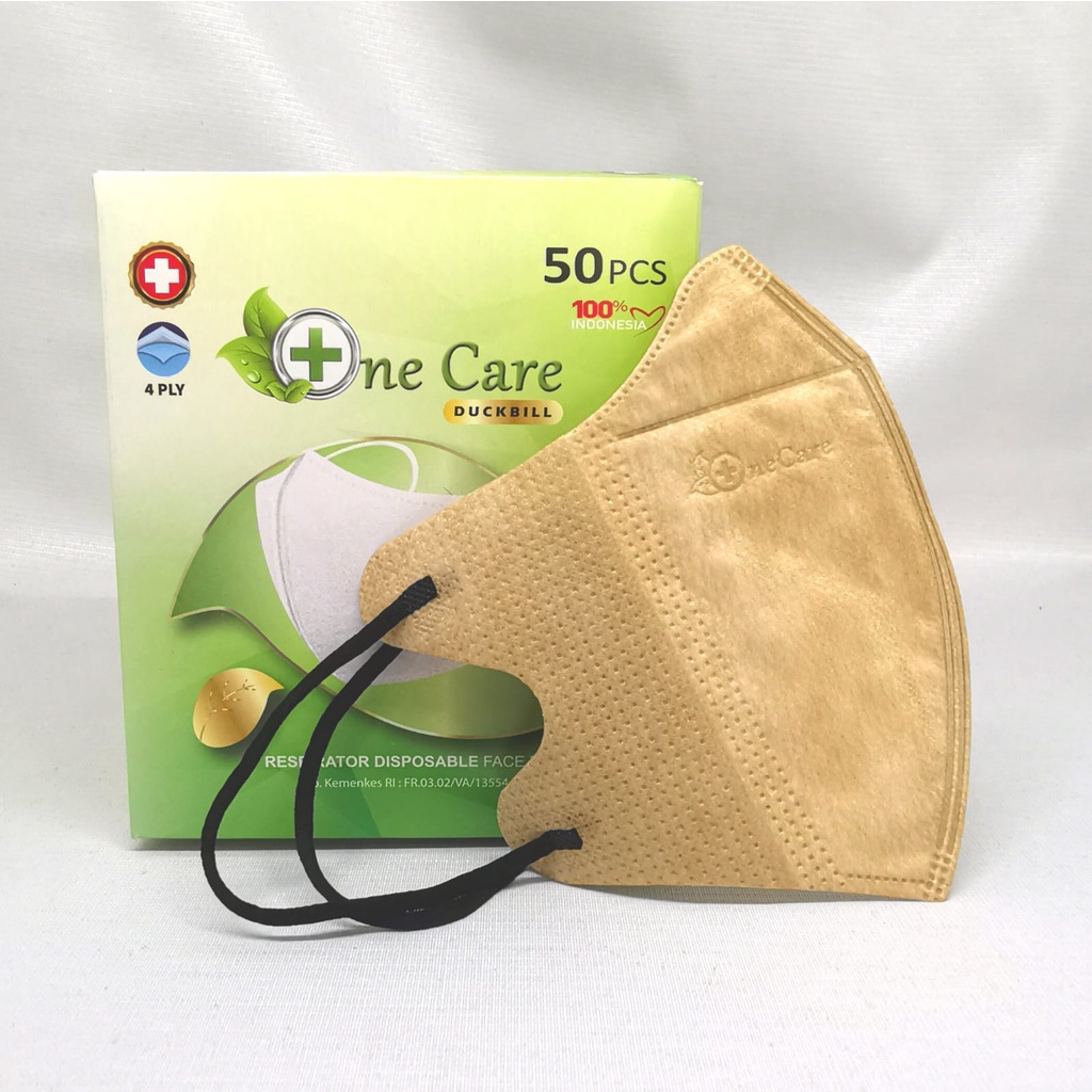 Duckbill OneCare 4ply masker dewasa EMBOS One Care earloop premium 50pcs Produk Lokal