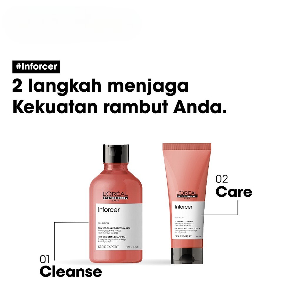 LOREAL Serie Expert Inforcer Conditioner - Kondisioner Nutrisi Perawatan Rambut Rusak Bercabang Patah 200 ml