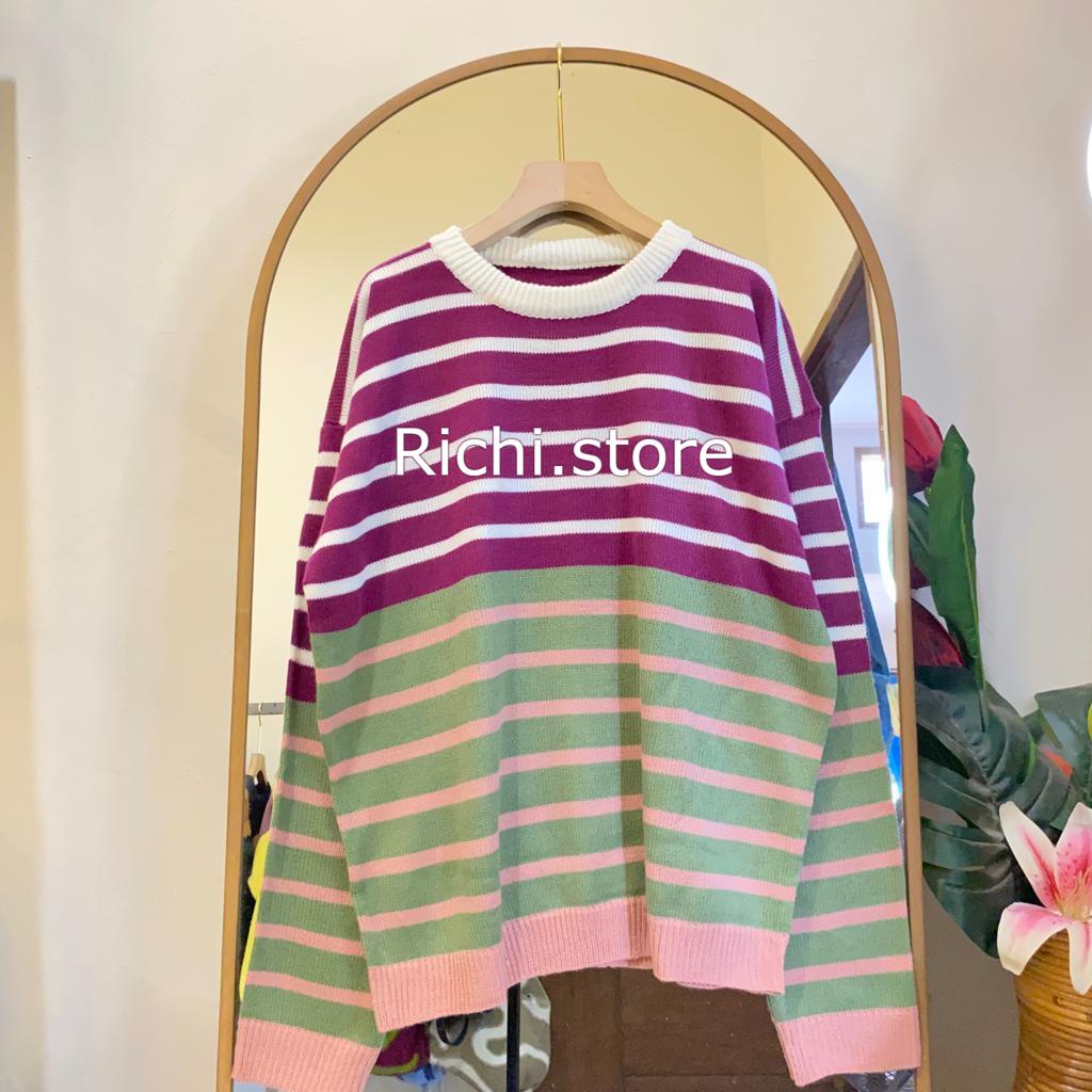 ALYSA BLOUSE RAJUT OVERSIZE MOTIF BLASTER