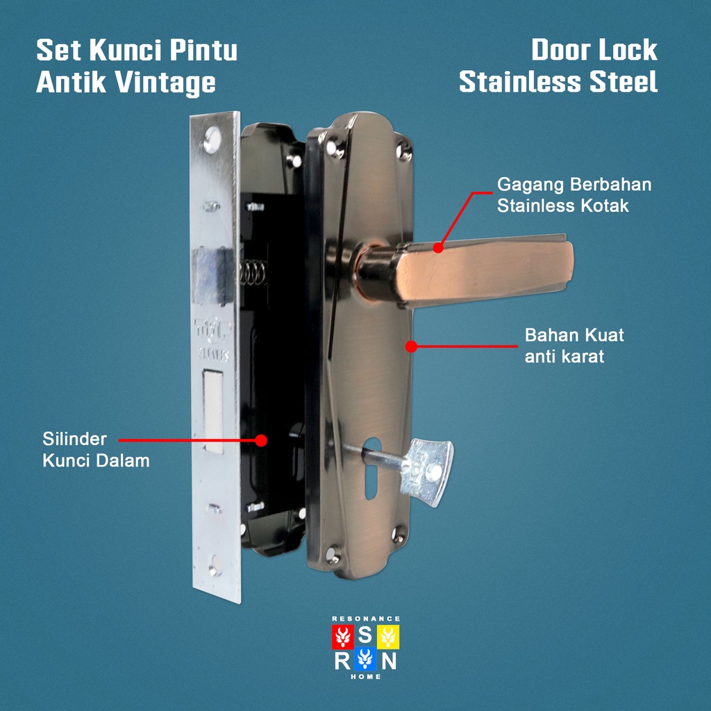 Kunci Pintu Kecil Klasik &amp; Antik Napoli Resonance Home