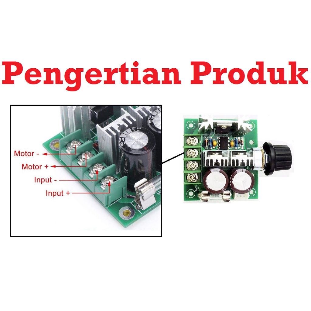 [HAEBOT] Mini Dimmer DC 10A 12 - 40V Kontrol Kecepatan Motor Speed Control PWM Regulator Pengontrol Kecepatan Dinamo 400W Module Adjustable Switch Potensiometer Duty Cycle