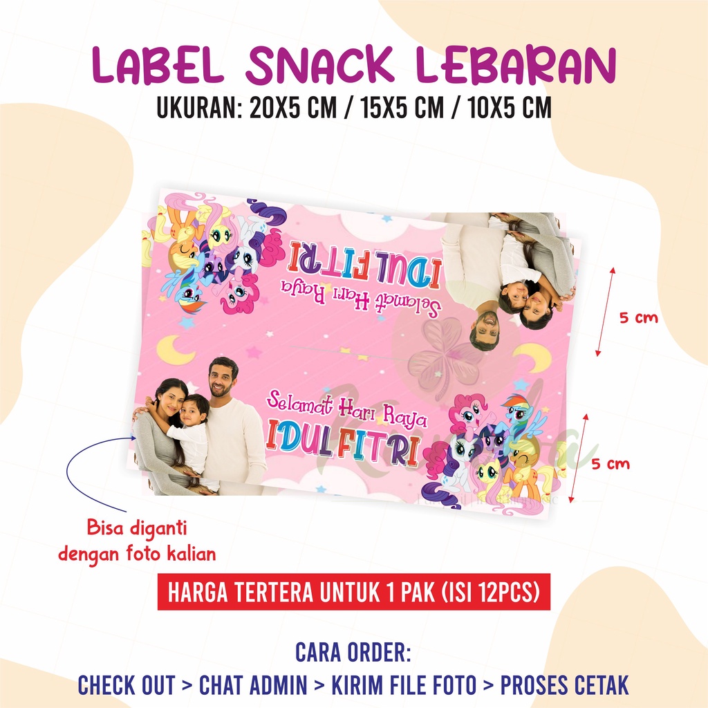 

LABEL SNACK LEBARAN CUSTOM FOTO ISI 12PCS