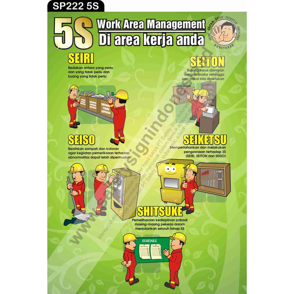 SP222 Poster K3 Safety A2  Pigura - 5S - Work Area Management
