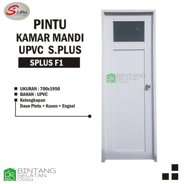 *****] PINTU UPVC / PINTU KAMAR MANDI SPLUS F1 FULL PANEL 700X1950