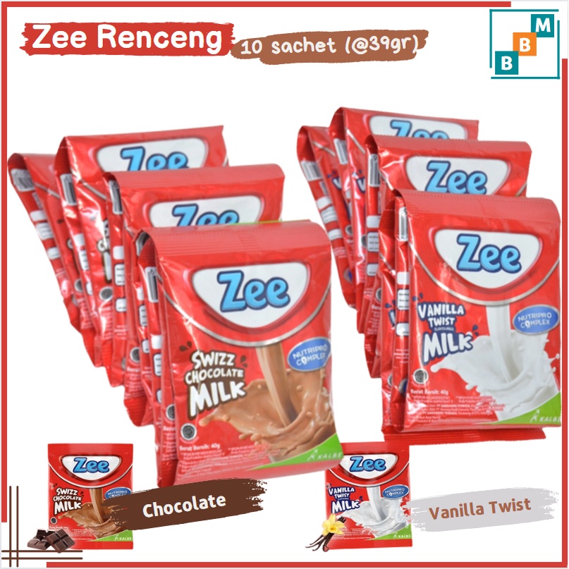 Zee Sachet Renceng Vanila Coklat 10 x 39gr