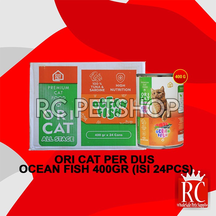 Makanan Kucing Basah Ori Cat Kaleng Wet Food Grosir Dus 24 PCS 400GR