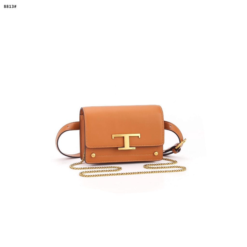 TD Timeless Crossbody  In Leather Mini Bag's Gold Hardware TC8813