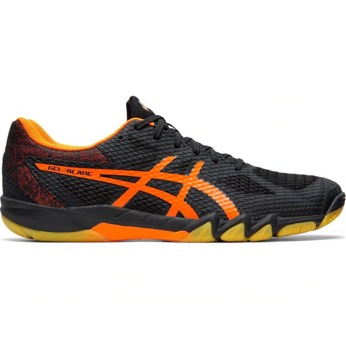 {MentariStore} Sepatu Badminton dan Tenis Tennis Asics Gel Blade 7 Black Orange ORI Berkualitas