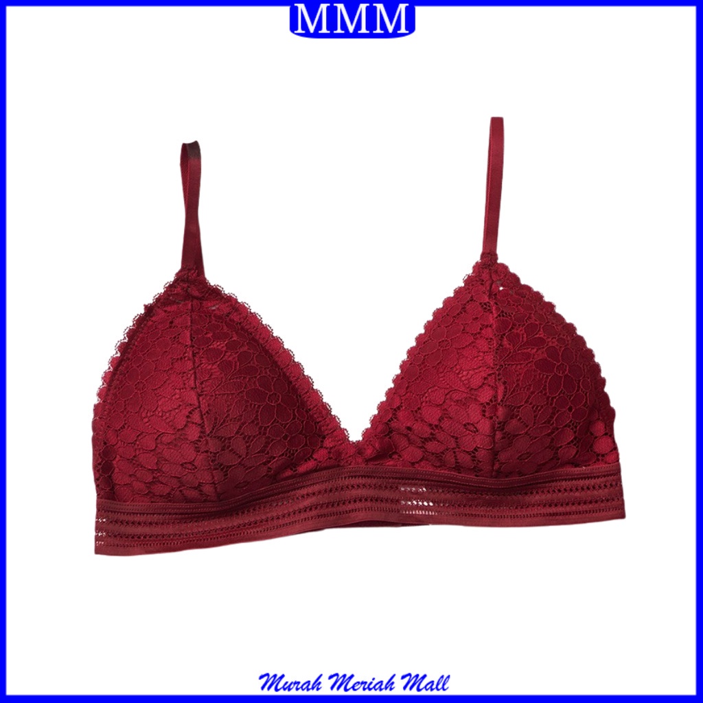 MMM BRA FASHION WANITA BH SEXY MODEL SILANG TANPA KAWAT KODE B700 MOTIF BUNGA HIGH QUALITY IMPORT