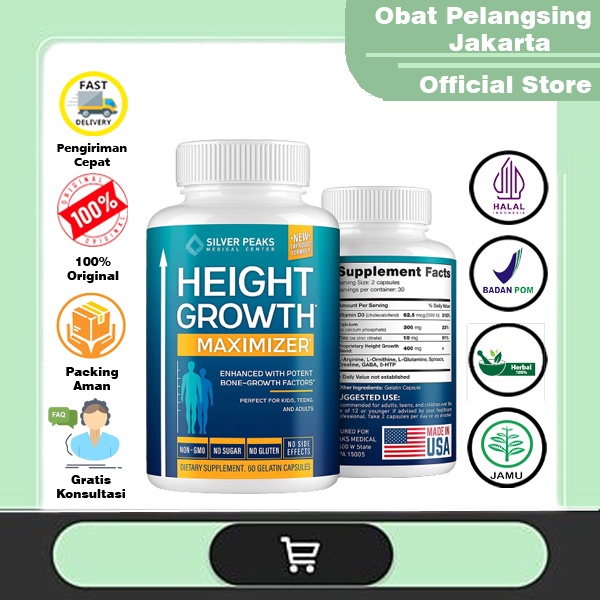 BISA COD | Height Growth Maximizer Original Obat Peninggi Badan Super Grow Up Suplemen Asli