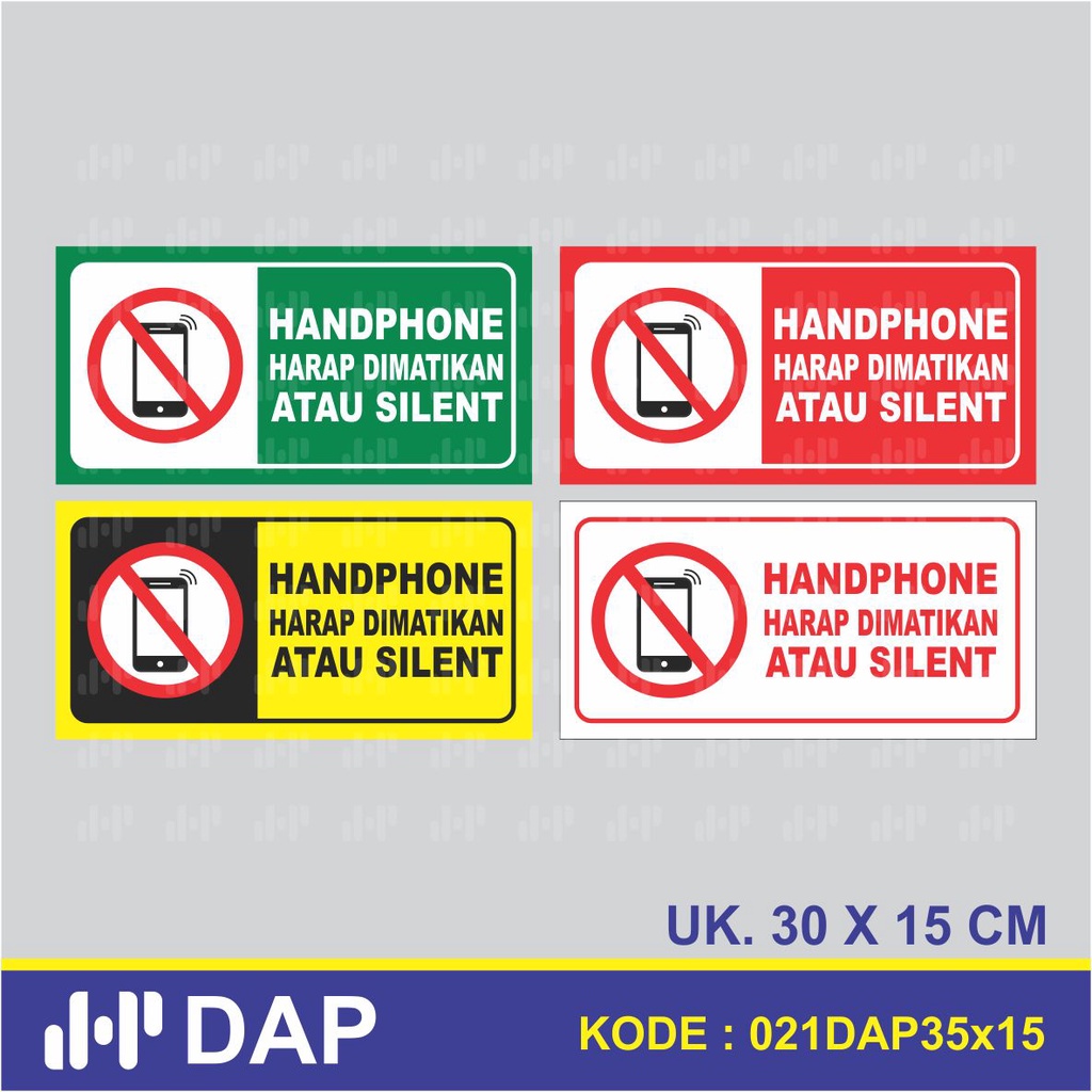 

021 - STICKER HANDPONE HARAP DIMATIKAN - 30 x 15 CM - VINNYL - TERBAIK