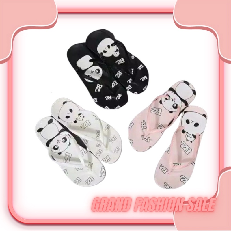 [LOKAL] DOMMO - D5018 HARGA SPECIAL Sandal Jepit Slipper Motif PANDA promo New