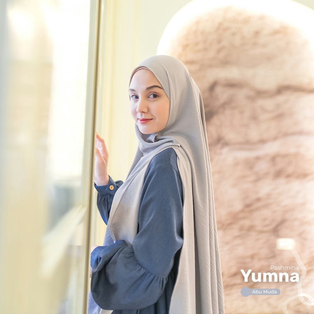 Arafa Hijab - Yumna Pashmina | Yumna Curve Pashmina | Pashmina Oval Syar'i Crinkle