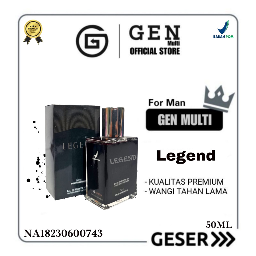 GEN - [BPOM] Parfum Legend 50ml Premium / Parfum Legend 50ml / Minyak Wangi Legend 50ml