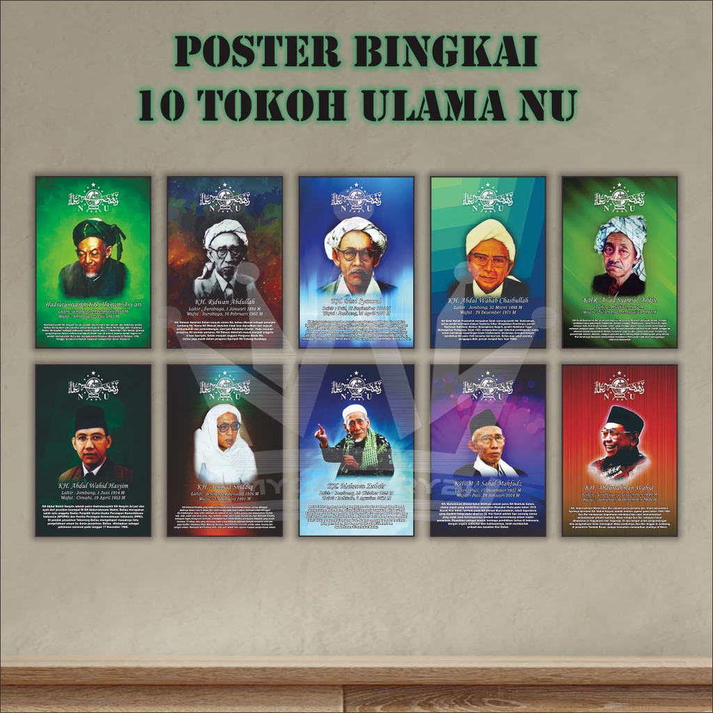 Poster Ulama NU | Ulama Nusantara | Poster Ulama Dan Habaib | Foto Ulama | Foto Habib | Poster Ulama | Poster Habib | Nahdlatul Ulama NU | Hiasan Dinding | Pajangan Dinding | Wall Décor