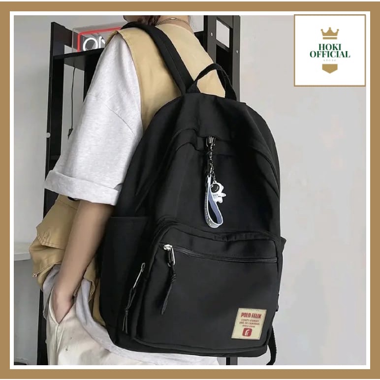 [COD] Tas Unisex Korean Style Kapasitas Besar Tas Sekolah Anak SMP SMA Tas Wanita HokiOfficial