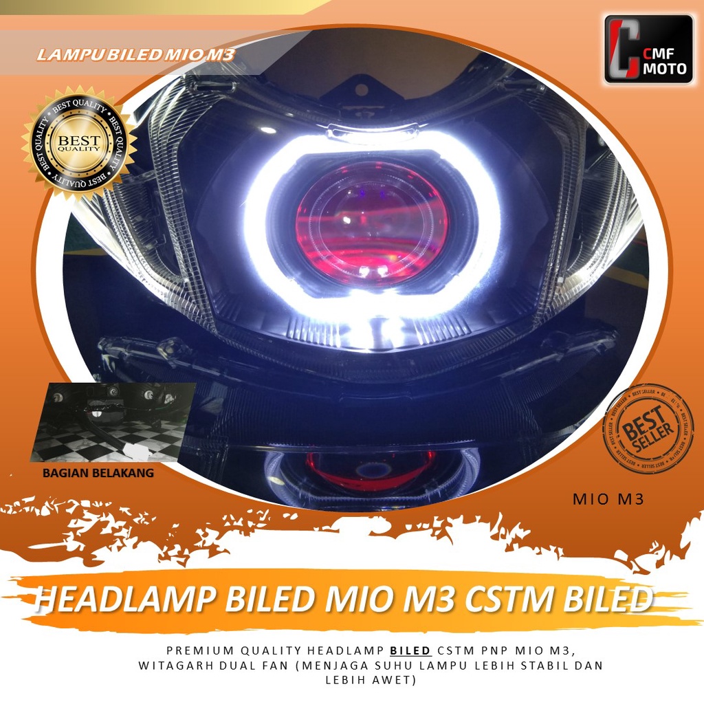 BILED MIO M3 CSTM HEADLAMP BILED PNP MIO M3