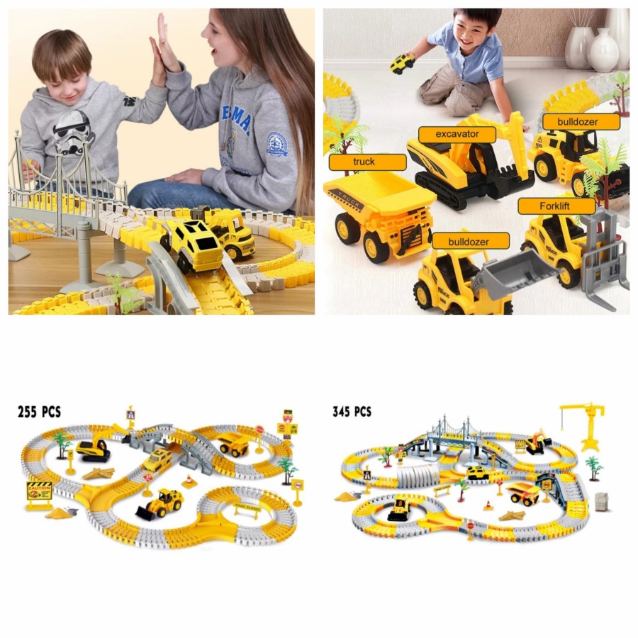 Maianan Anak DIY Rel Truck Konstruksi CITY TRUCK Create A Road