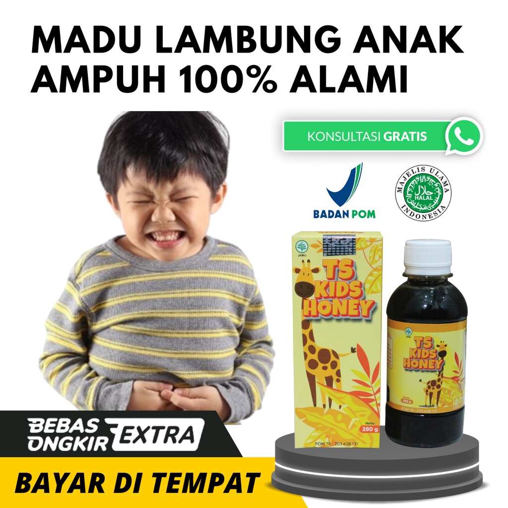 TS Kids - Obat Alami Untuk Asam Lambung Anak, Madu Asam Lambung, Penurun Asam Lambung Tinggi, Paling