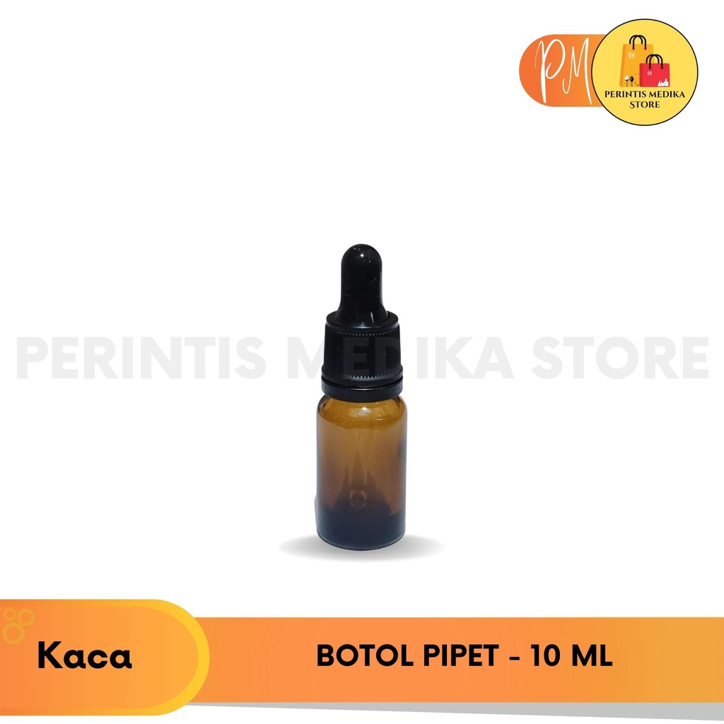 Botol Pipet 10ml Kaca - Botol Kaca Pipet 10 ml / Botol Serum 10ml
