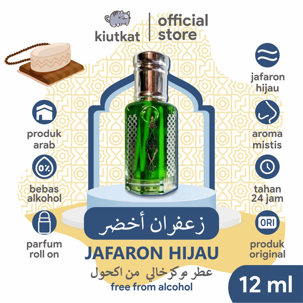 JAFARON HIJAU Original - Roll On 12ml NON ALCOHOL