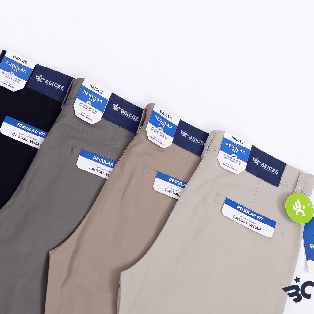 Celana Chino Non Stretch Standar Regular Beicee Premium