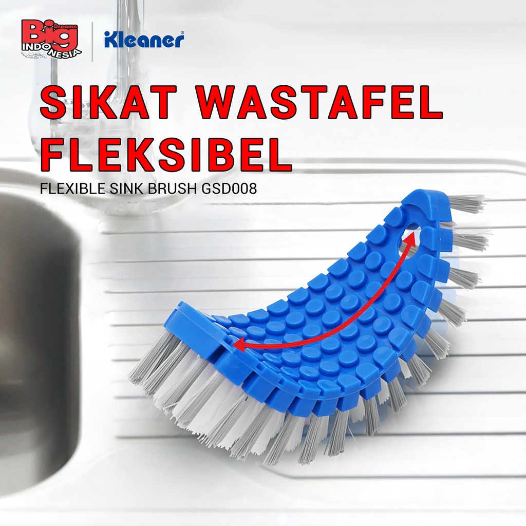 Sikat Fleksibel Wastafel 1 Pcs Lentur Sink Brush Pembersih Kamar mandi Kleaner GSD008