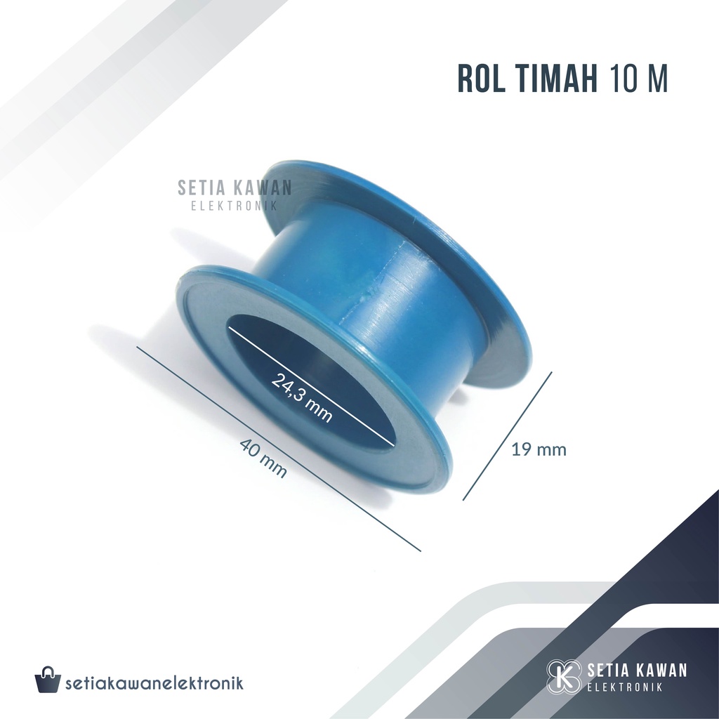 Bobin Rol Kawat 10M / Roll Timah / Tempat Gulungan Kabel / Klosan / Clos / Bobbin Plastik