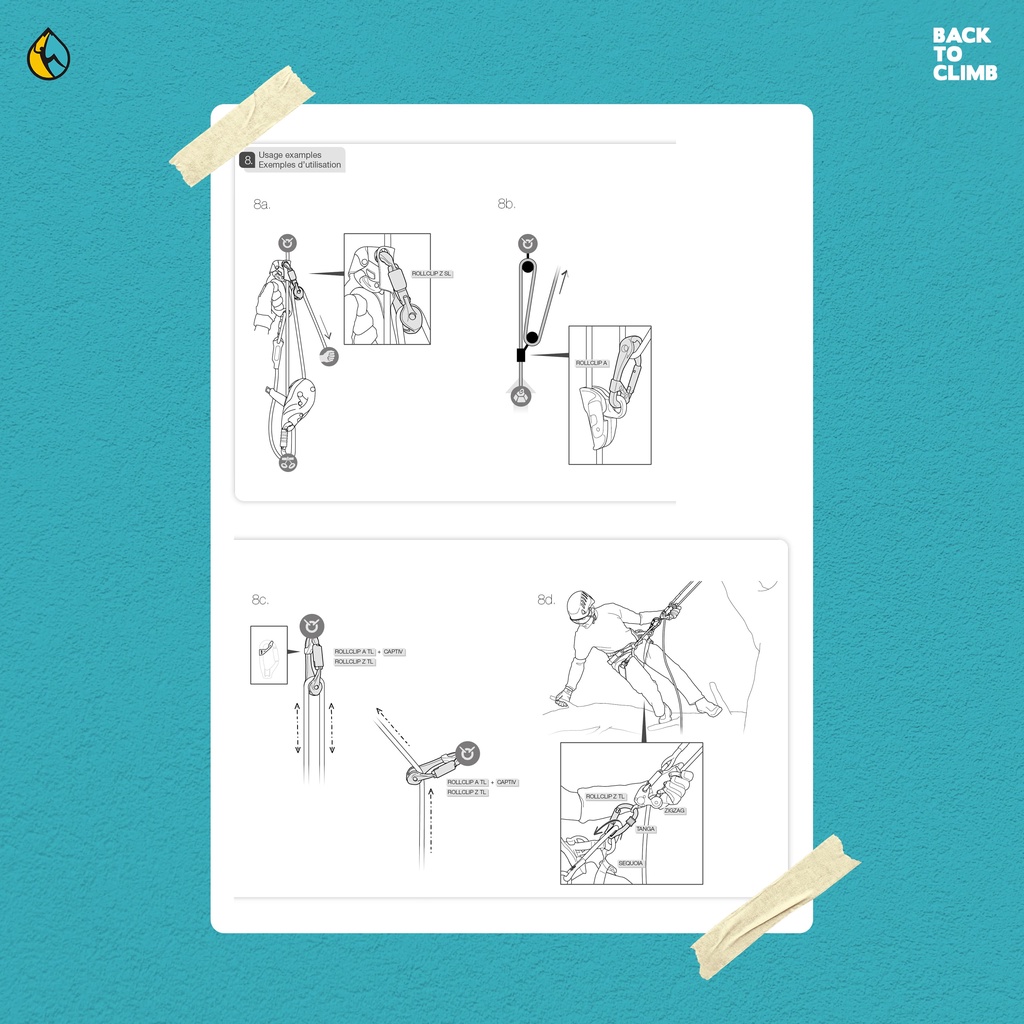 Petzl ROLLCLIP Z Carabiner - Carabiner Safety dengan Pulley