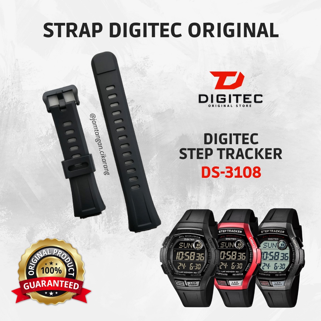 Strap Jam Tangan Digitec Step Tracker DS-3108 Original