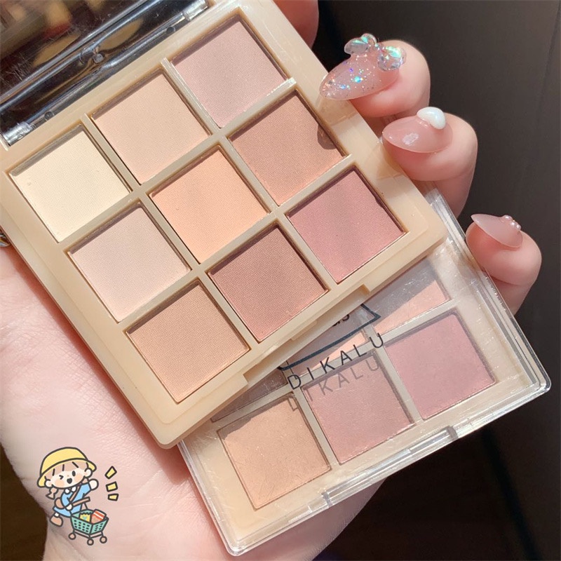 Coco Venus Eyeshadow Palette Korean Nude 9 Warna Matte Smokey Pigmented