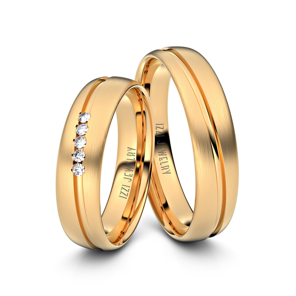 izzi Jewelry - Cincin Emas Couple Nikah Tunangan Original Bergaransi Dan Bersertifikat