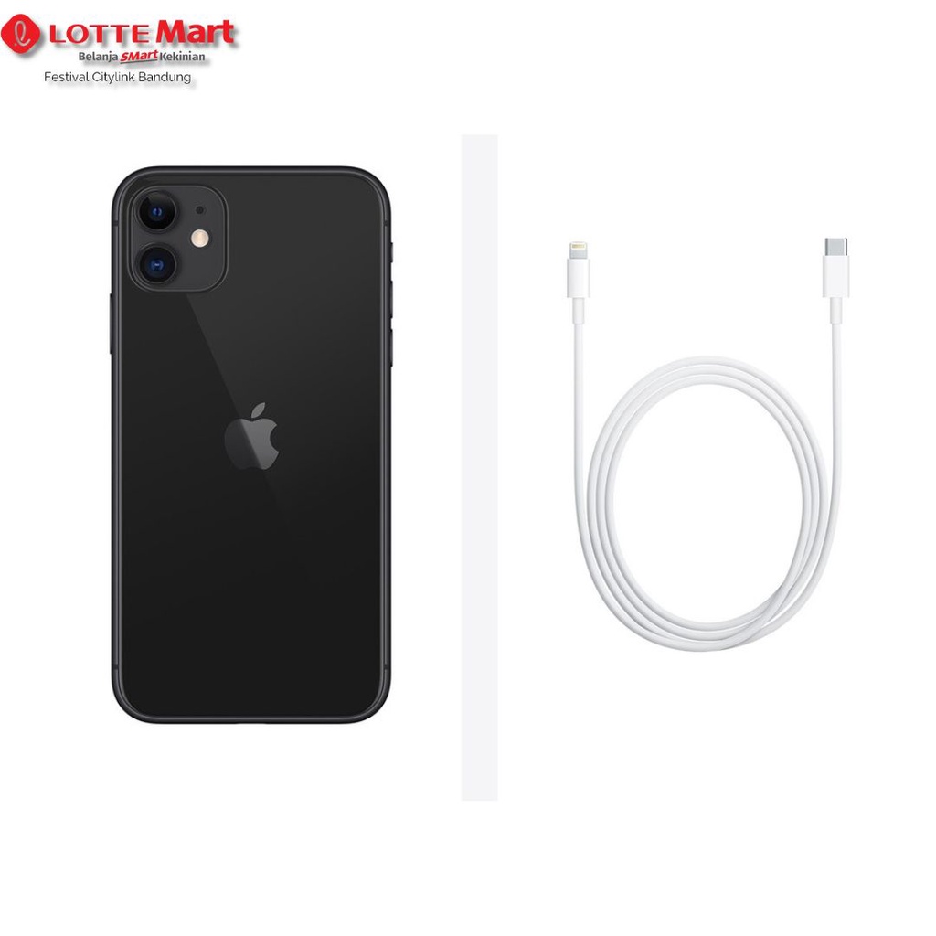 iphone 11 black 64gb new segel box | produk original dan garansi resmi ibox