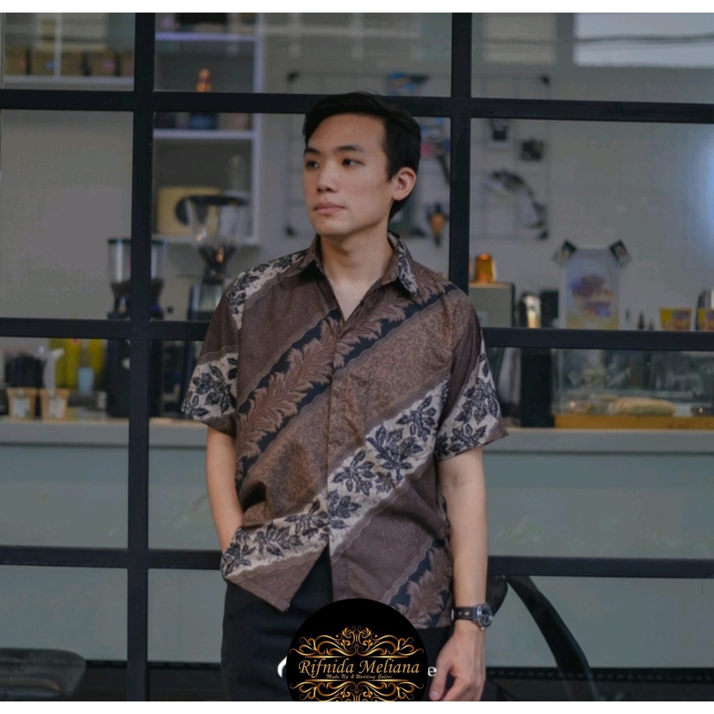 PROMO KEMEJA BATIK PRIA LENGAN PENDEK HEM BATIK TERBARU BATIK MURAH KHAS PEKALONGAN