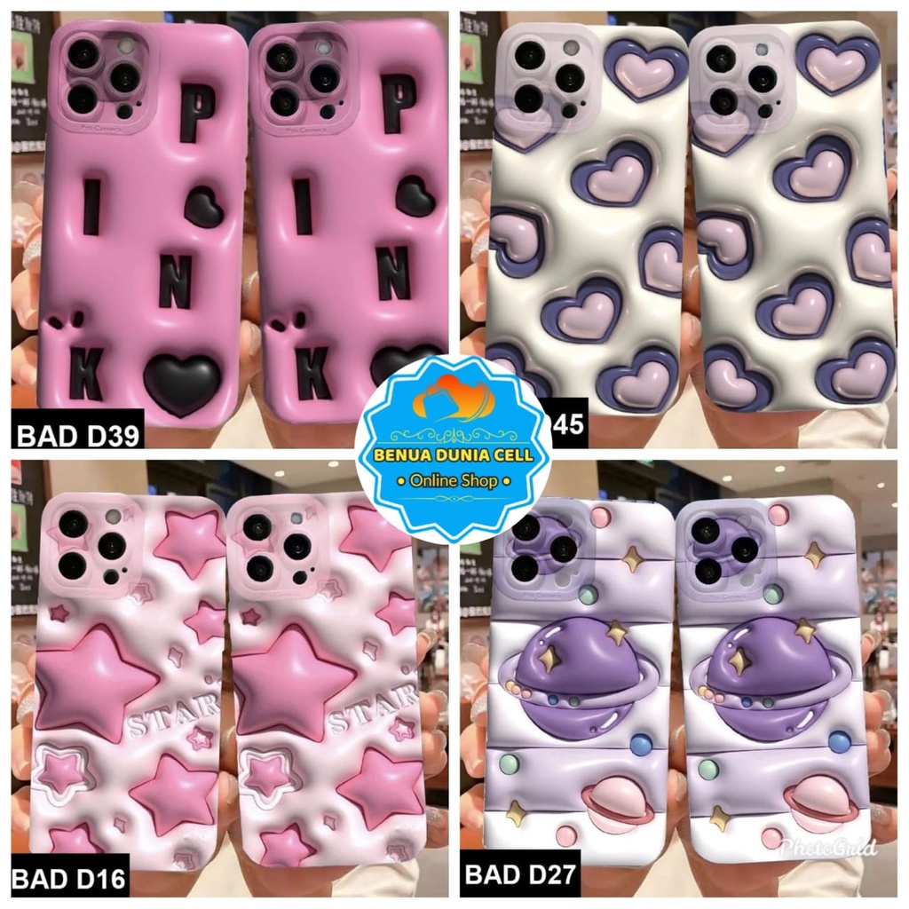 OPPO A16K/A16E A17 A17K A3S/A5 A5S/A7 SOFTCASE MOTIF AKSEN 3D - BDC