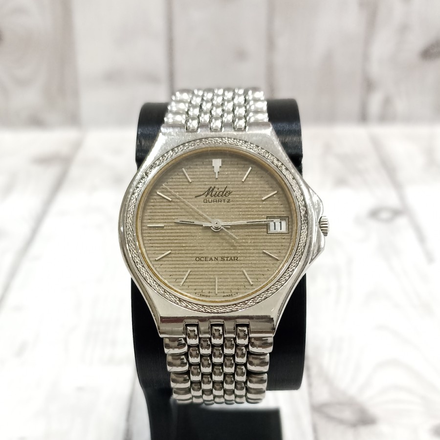 Jam Tangan Mido Ocean Star Quartz Vintage Rare Langka Pria Asli Murah Terbaru