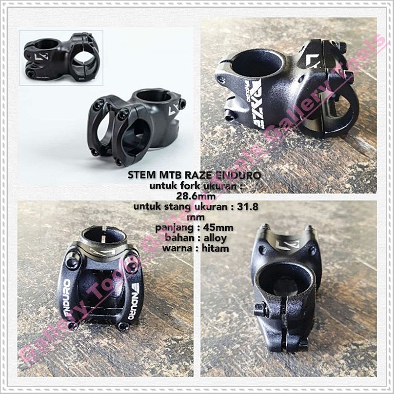 STEM 40MM MTB RAZE ENDURO 28.6-31.8 HITAM Sepeda aksesoris sparepart