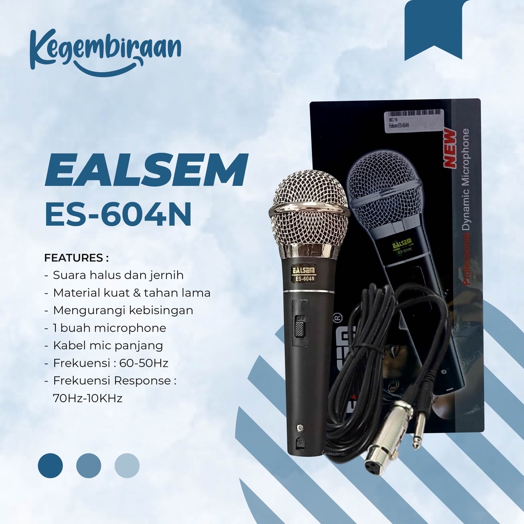EALSEM Mic Dynamic ES-604N Professional Mic Dynamic