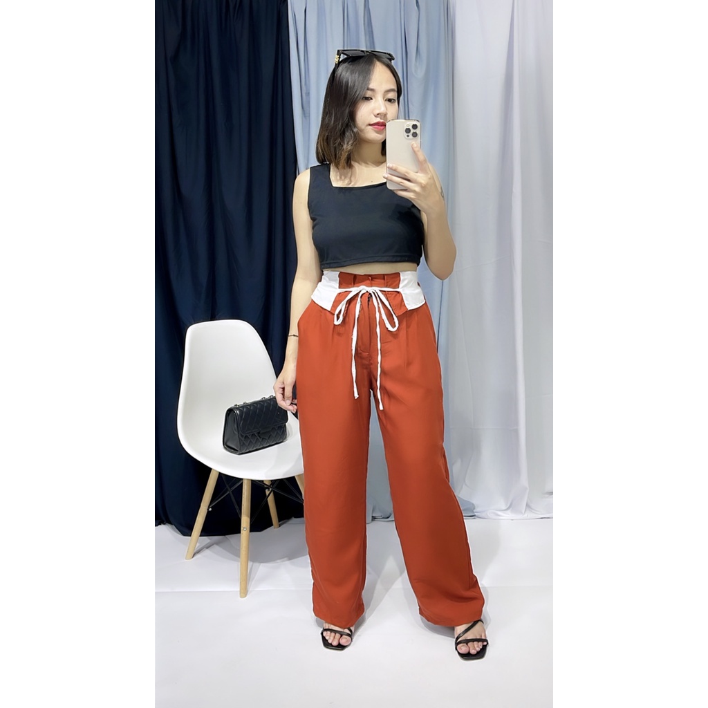 BEFAST - ZRX OOTD CELANA KULOT SOYA / KETLIN PANTS TWISTCONE / Celana Kulot HW Keluaran Terbaru / Outfit Wanita Remaja ABG Trendy / Kulot Polos Formal / Fashion Kekinian Wanita Remaja / OOTD Style Wanita Korean / Terlaris