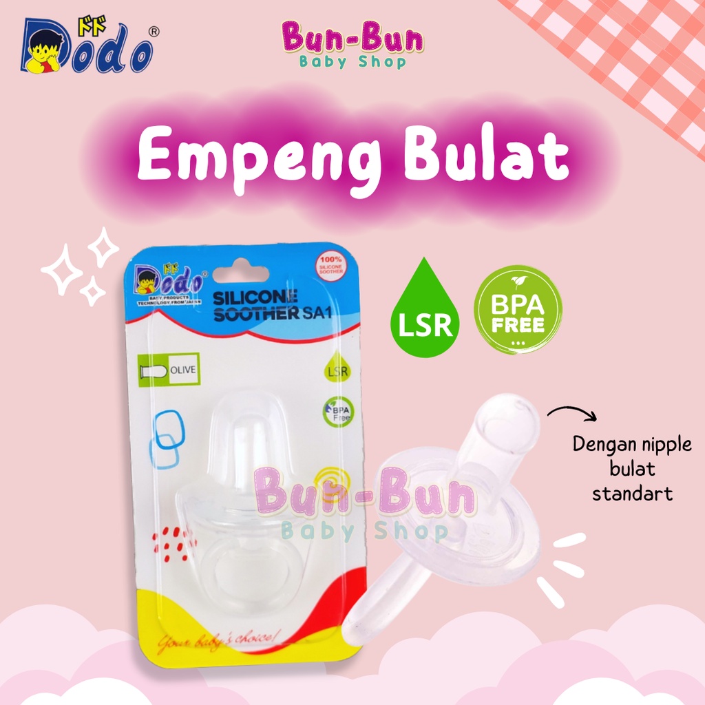 DODO Empeng Bulat Silicone Gigitan Olive Dot Gepeng Teather Nipple Silikon BPA FREE Soother Perlengkapan Bayi Baru Lahir Peralatan MPASI Bunbunbabyshop