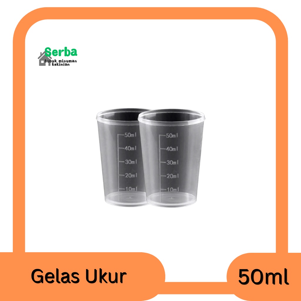 Gelas Takar Plastik 50ml / Gelas Ukur